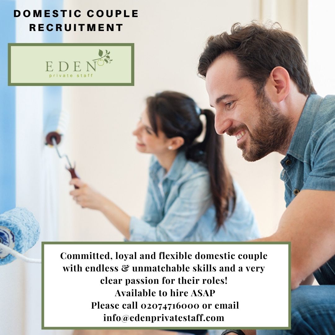 Experienced Domestic Household Couple Available!

edenprivatestaff.com/resume/sd-6636…
#domesticstaff #domesticcouples #householdcouples #privatestaff #familyoffices #caretakercouple #guardiancouple