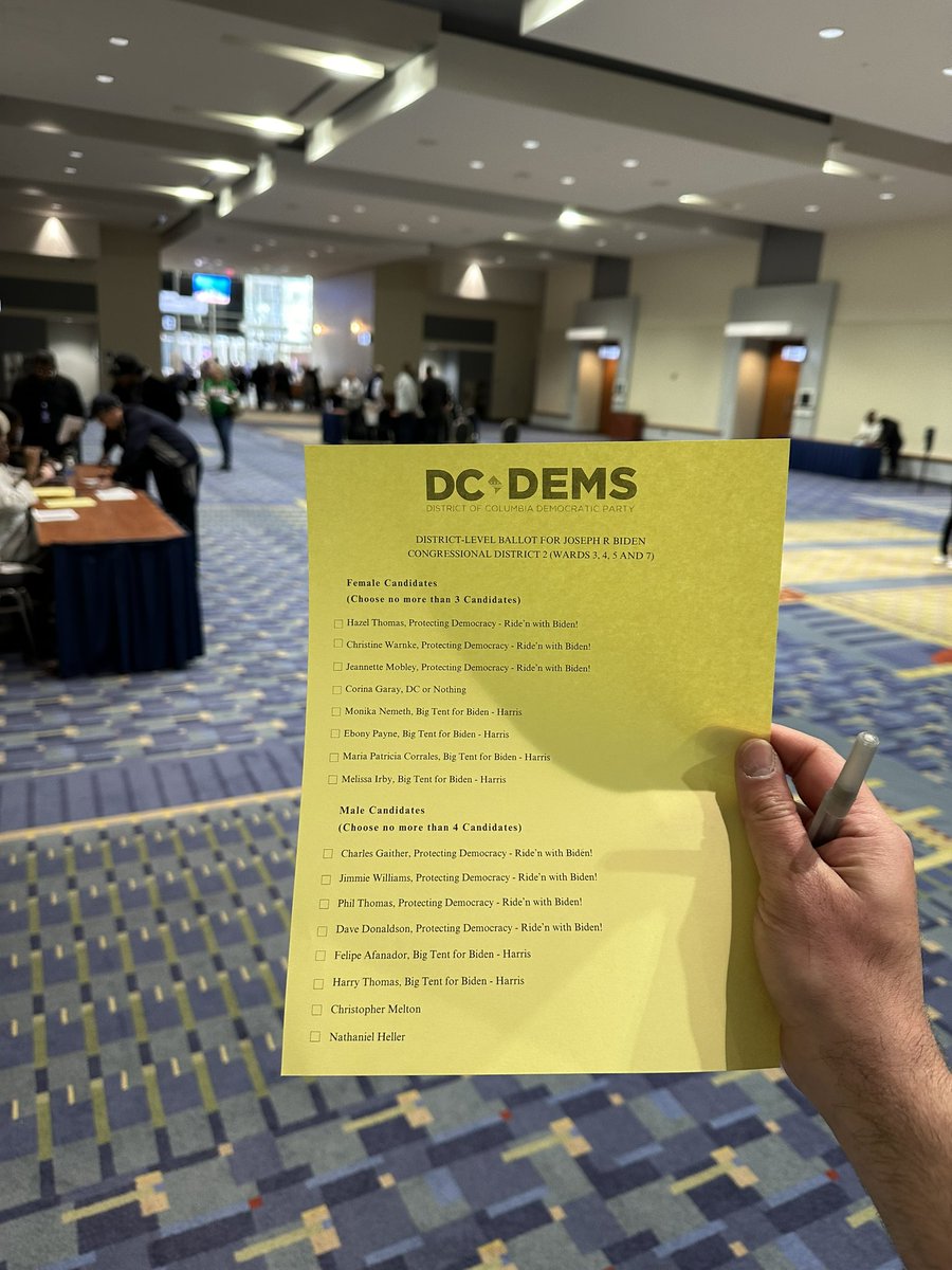 Just cast my vote to send some great DC young Democrats to the 2024 Democratic National Convention in Chicago this August, representing District #2 (Wards 3, 4, 5, and 7)! Polls will be open later today from 4-8pm at the Convention Center!