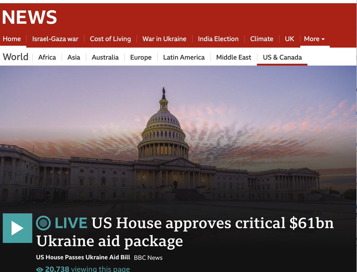 👇Very pleased to see this critical US funding package for Ukraine has been approved in Congress tonight. Without it the war would have been over by Christmas with dire consequences - not just for Europe’s economy and security but for America as well.