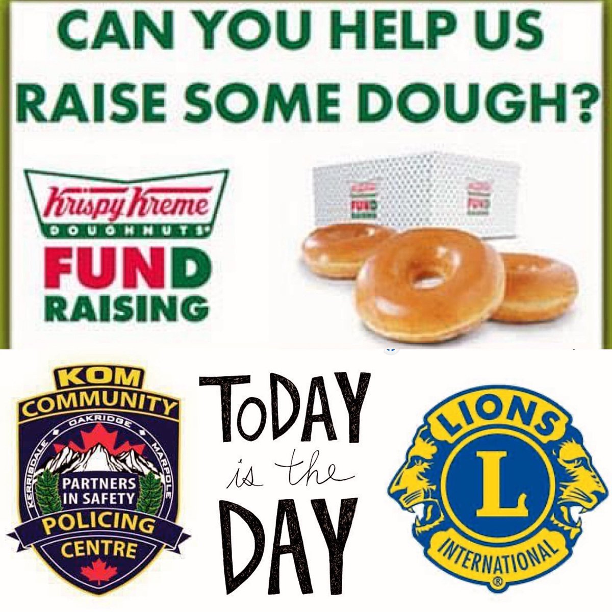 KOMCPC's tweet photo. #KrispyKreme #DoughnutSale 😁🍩
#RichmondLionsClub & their #Leos are #helping #fundraise for the #KOMCPC! Your #donation will help towards #CrimeControl & #CommunityComfort! 👨🏾🤝👨🏼����👮🏽🫶🏻
Date: Saturday 20th April 2024
Time: 11.00am - 4.00pm
Location: 41st ave & W Blvd https://t.co/cOnlUb62eH