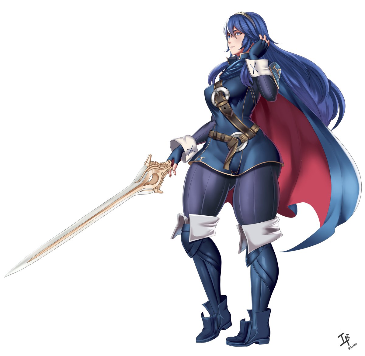 Here's the Lucina I did for the project. Great job everybody! I'm really happy with how it came out 😊 #FireEmblem