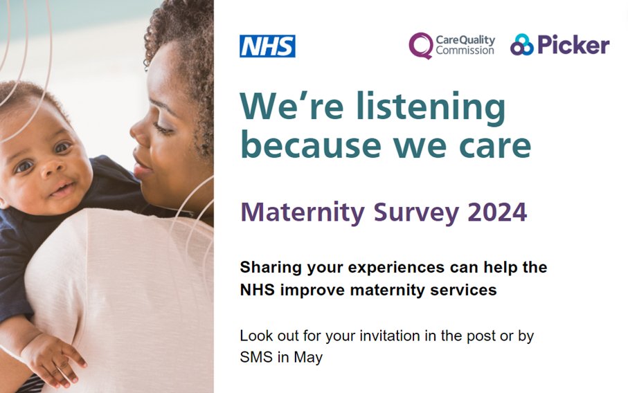Was your baby born in January or February 2024? You could be invited to take part in our survey that assesses the quality of maternity services in England.

It is vital that we listen so we can understand what is working well and what needs to improve

ℹ️ cqc.org.uk/news/tell-us-w…