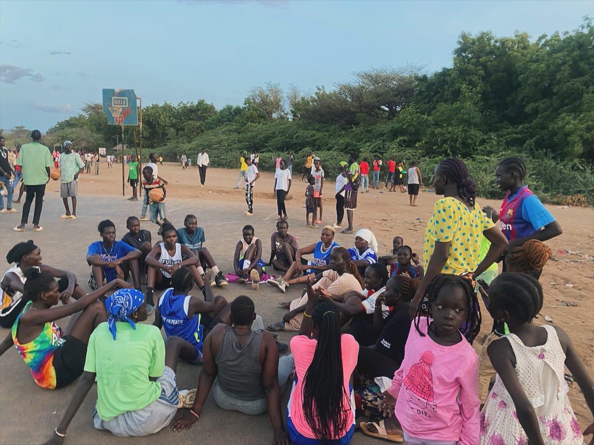 During the training with players from Kakuma-kalobeyei Dream, a girls basketball club representing Kakuma and Kalobeyei both the host and the refugees