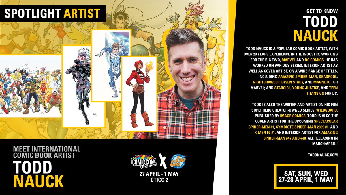 I will be a guest at #ComicConCapeTown @ComicConCPT this April/May! I’m excited to attend & meet the comic book fans of South Africa! More info comicconafrica.co.za/ccct-home/