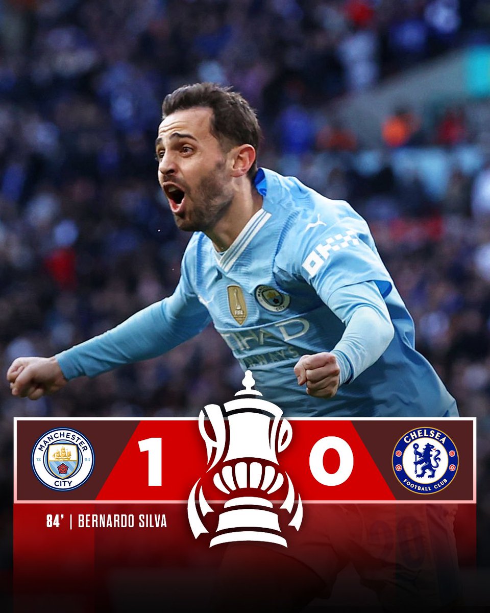 🚨🏆 Man City are qualified to FA Cup final! Chelsea, eliminated. ⛔️