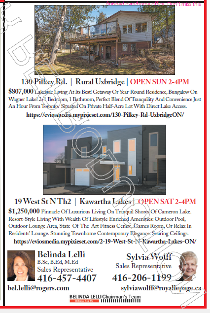 bel_lelli's tweet photo. We have 2 great, waterfront properties for sale. Come visit Sat/Sun. Uxbridge is only 53 minutes from Toronto on a private street boasting direct water access, boating privileges, fishing. #openhouse #lakesideliving #waterfrontproperties #BelindaLelliTeam #ChairmansClub2023 https://t.co/e8QbuGvflL
