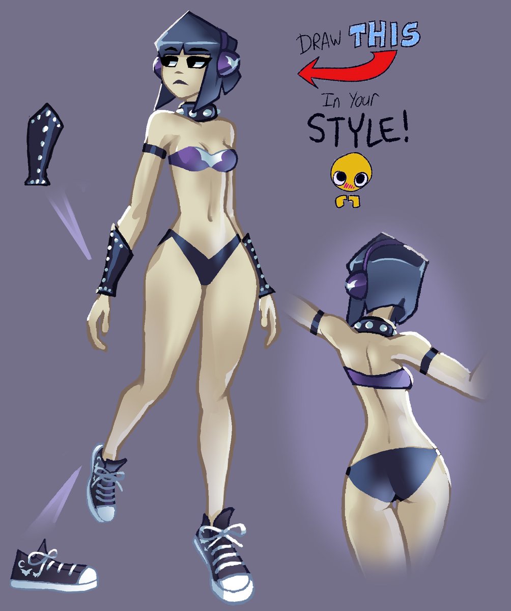 Here's a proper Violet ref with kicks. My bday's in 2 weeks, so 'DTIYS' for anyone who feels like it.