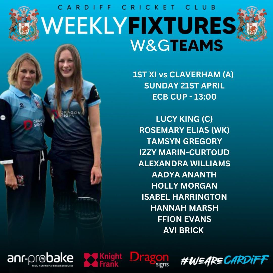 💙🖤💙🖤 We have cricket! 🏏 Our women’s 1st XI led by @_lucyking98 get our season started in the ECB Cup tomorrow! Thank you to @ClaverhamCC for hosting us 🙏 Shout out to Izzy Marin-Curtoud for her club debut!! #WeAreCardiff #CardiffCC