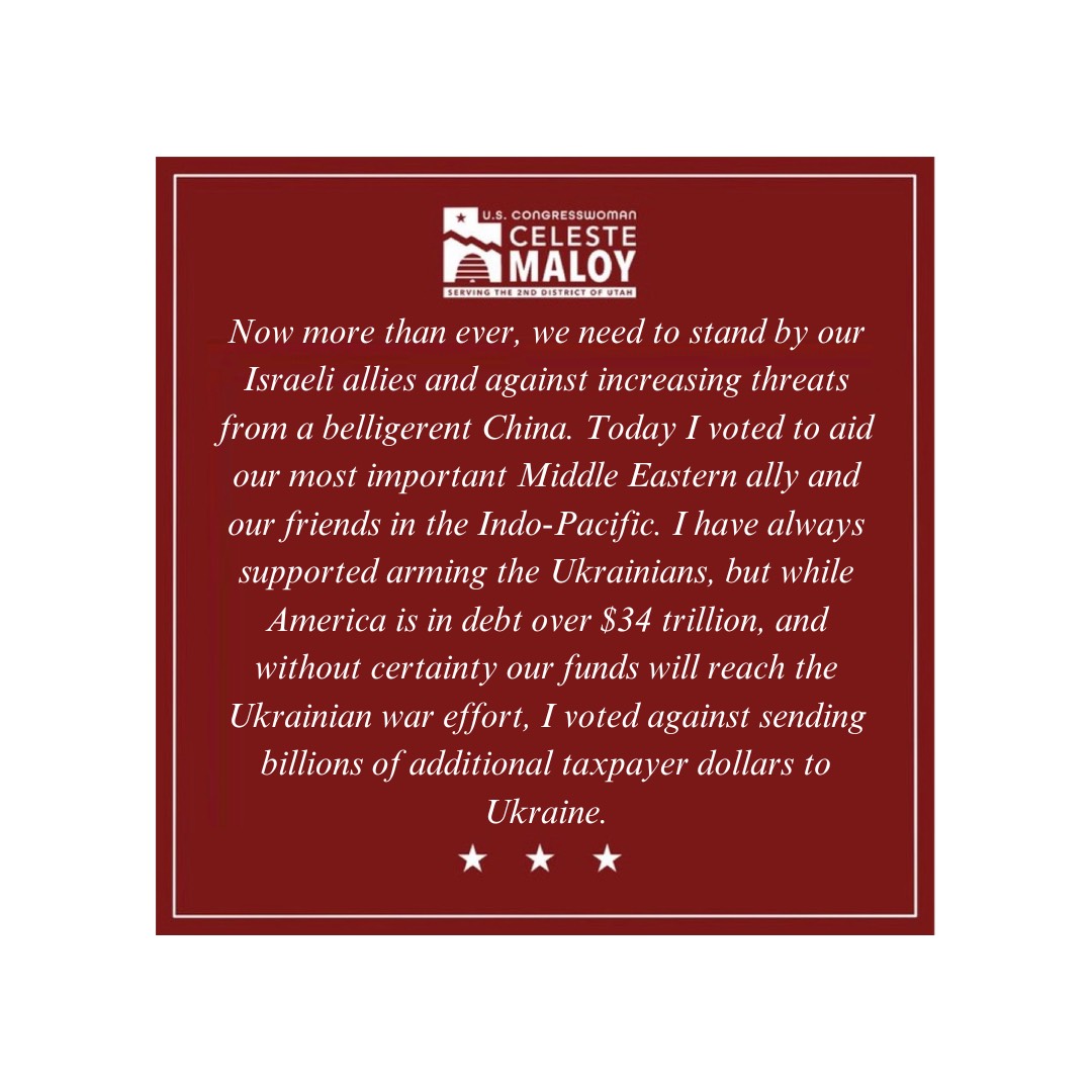 Rep. Celeste Maloy tweet media