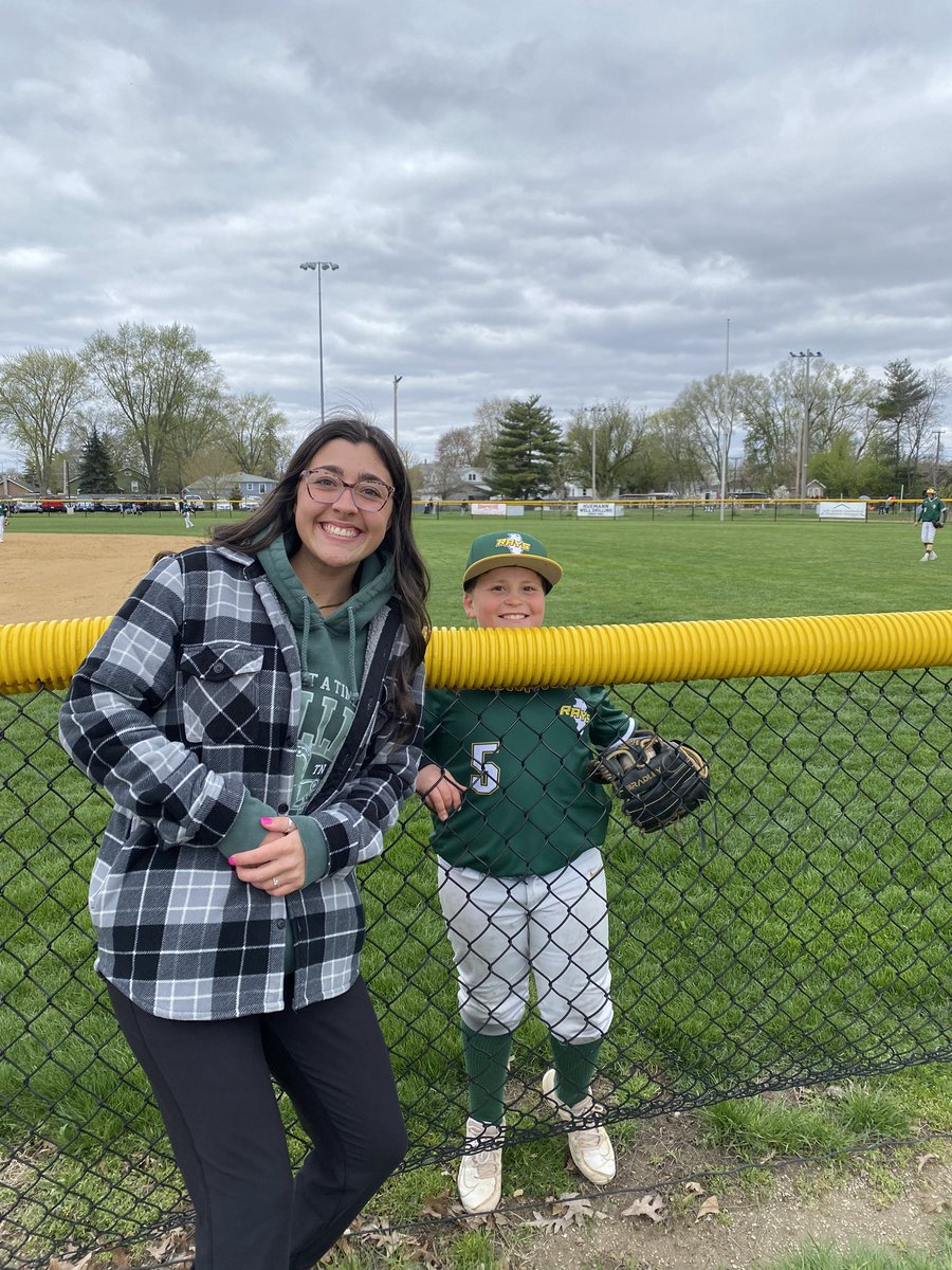 Ms. Walinski supporting her favorite baseball player!!  How’d you hit today Hawk? 🦊💪⚾️!! #District114Proud #baseball #Committed