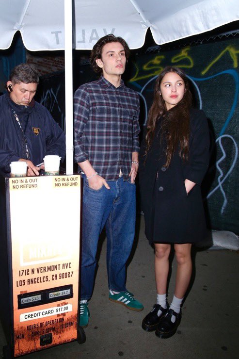 Olivia Rodrigo and Louis Partridge in Los Angeles.