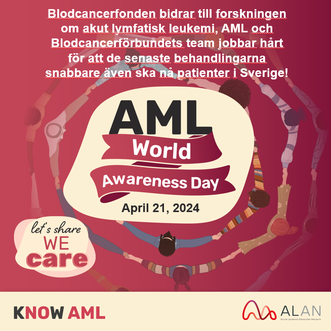 BCF_1982's tweet photo. Akut myeloisk leukemi AML uppmärksammas globalt 21/4 &amp; forskningen skapar nya behandlingar.
I Sverige har ett nytt uppdaterat vårdprogram för diagnosen AML kommit ut nyligen 
Se mer på Blodcancerförbundets webb
https://t.co/kgy1t8CLiu

#knowAML #AML #akutmyeloiskleukemi #leukemi https://t.co/uG2ijdxr7q