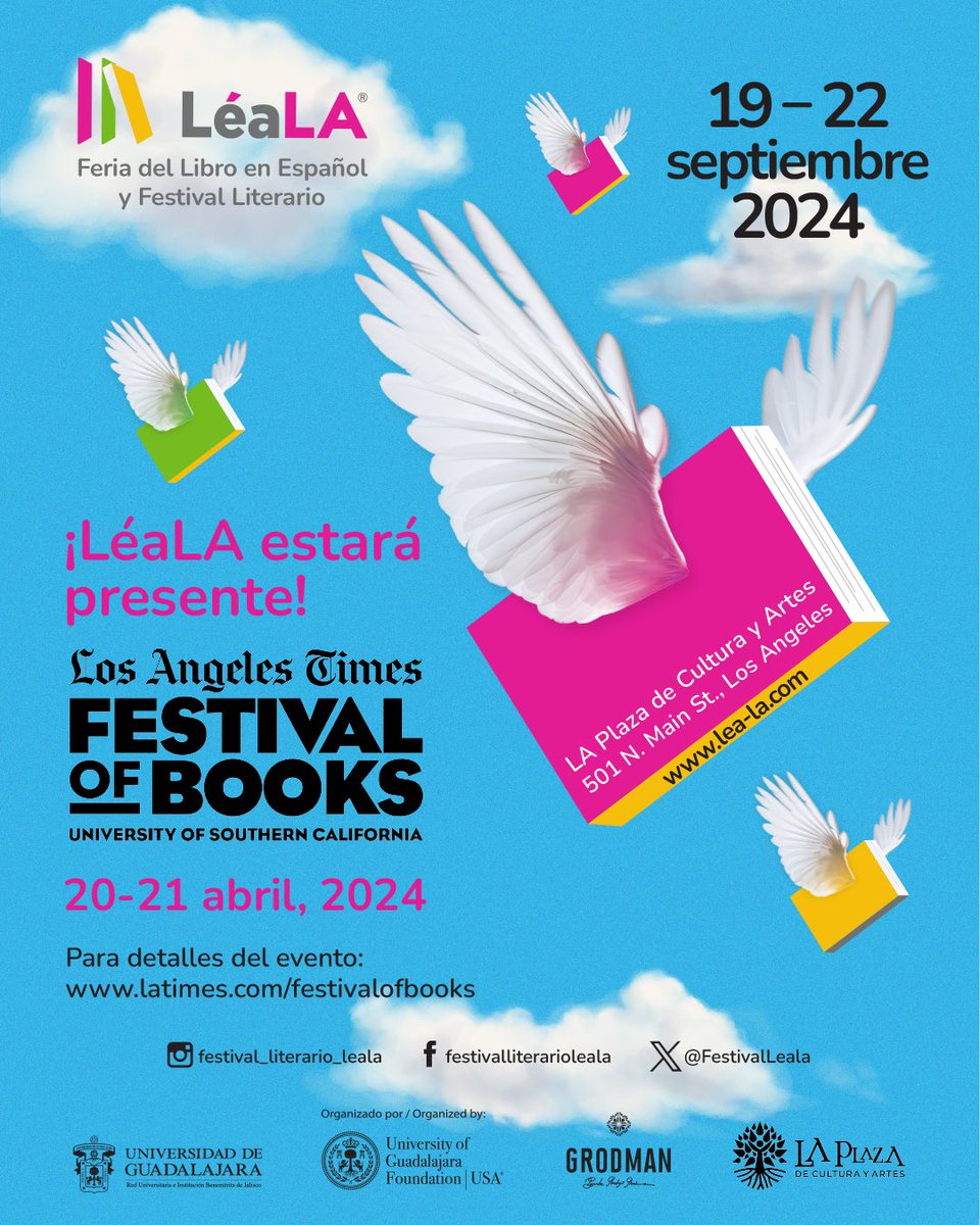 Recuerden que estamos hoy hasta las 6pm y mañana domingo 21 de 10 a 5pm📚👀 En el Booth #004 cerca del stage de Latinidad ¡Los esperamos! ✨ #lafestivalofbooks #losangeles #leala #literatura #librosespañol #festival