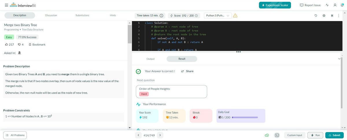 fleetXtoman's tweet photo. Hey there, I've completed #Day110 of the #365DaysofCode Challenge with
@scaler_official
Join Discord: https://t.co/s0UVEzRVO4

Solved Question: "merge two binary trees"
#scalerdiscord #codewithscaler #365daysofcodescaler #365DaysofCode https://t.co/ASwsavhbTS
