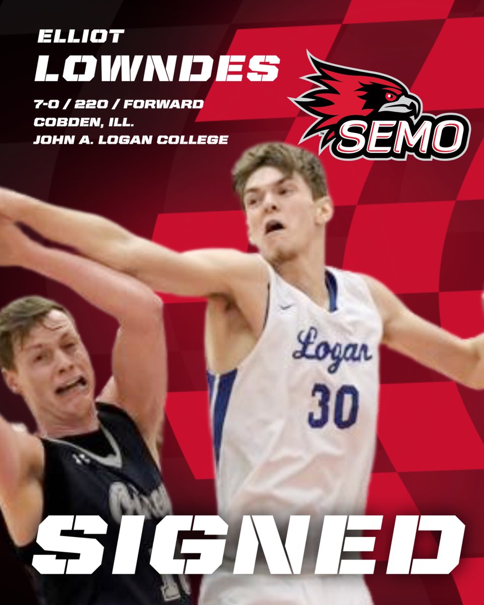 7-foot forward Elliot Lowndes signed with Southeast Missouri. Lowndes transfers to SEMO from John A. Logan College. Welcome to SEMO Elliot! Story: tinyurl.com/3ahhtpc3