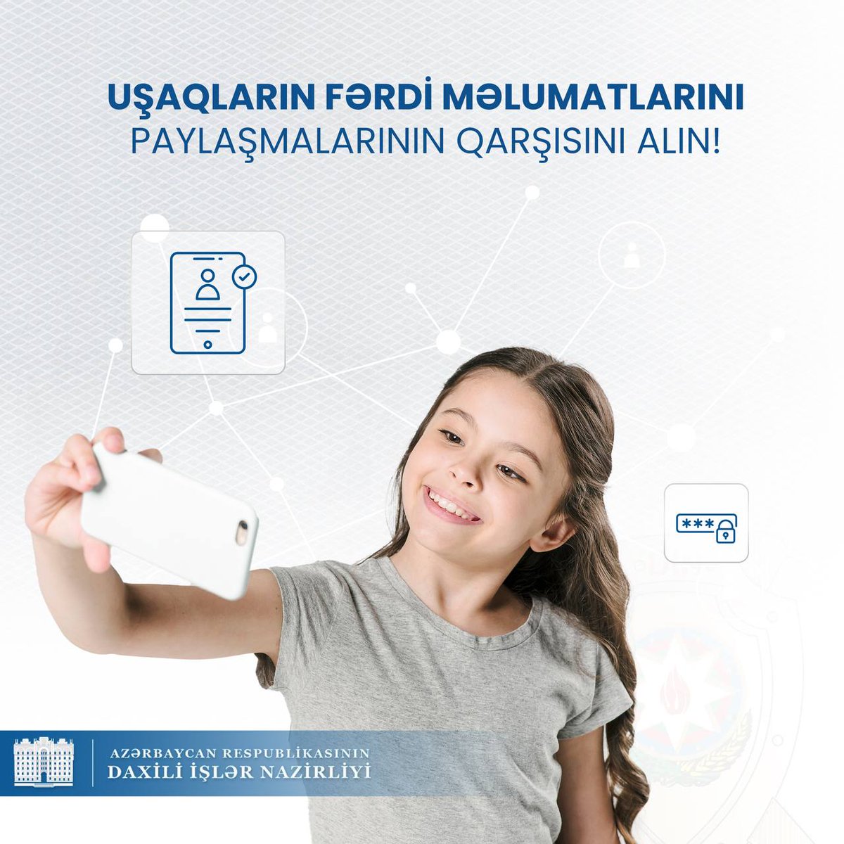 polisazerbaycan's tweet photo. Sosial şəbəkələrdə uşaqların fərdi məlumatlarını paylaşmalarının qarşısını alın və təhlükə barədə onları məlumatlandırın.

Uşaqlarınızın internet təhlükəsizliyinə zərər verə biləcək hər hansı bir halla qarşılaşdıqda bu barədə müvafiq orqanlara məlumat verin. https://t.co/qEU6Lg3wOw