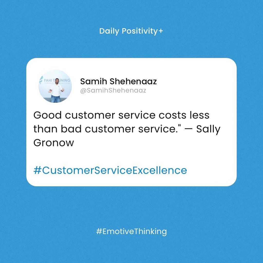 “Good customer service costs less than bad customer service.' — Sally Gronow

#customerlove #customerservice #customerappreciation #customerfeedback #CustomerSatisfaction #customer