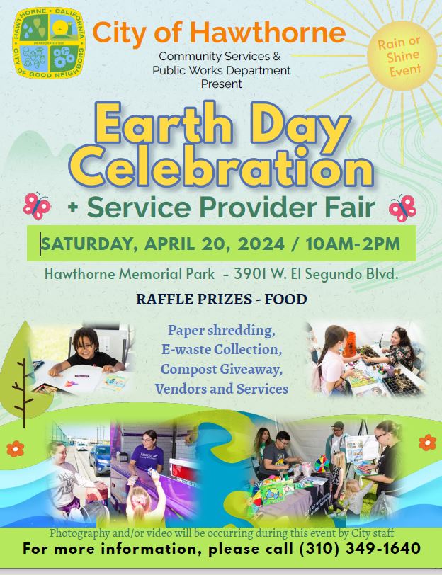 Happy Clean California Community Days! Hawthorne Residents are celebrating Earth Day today with Paper Shredding, E-Waste Collection, Vendors and more! Come join us at Memorial Park 3901 W. El Segundo Boulevard! #CCCD24 #CleanCA @CAgovernor @CA_Trans_Agency