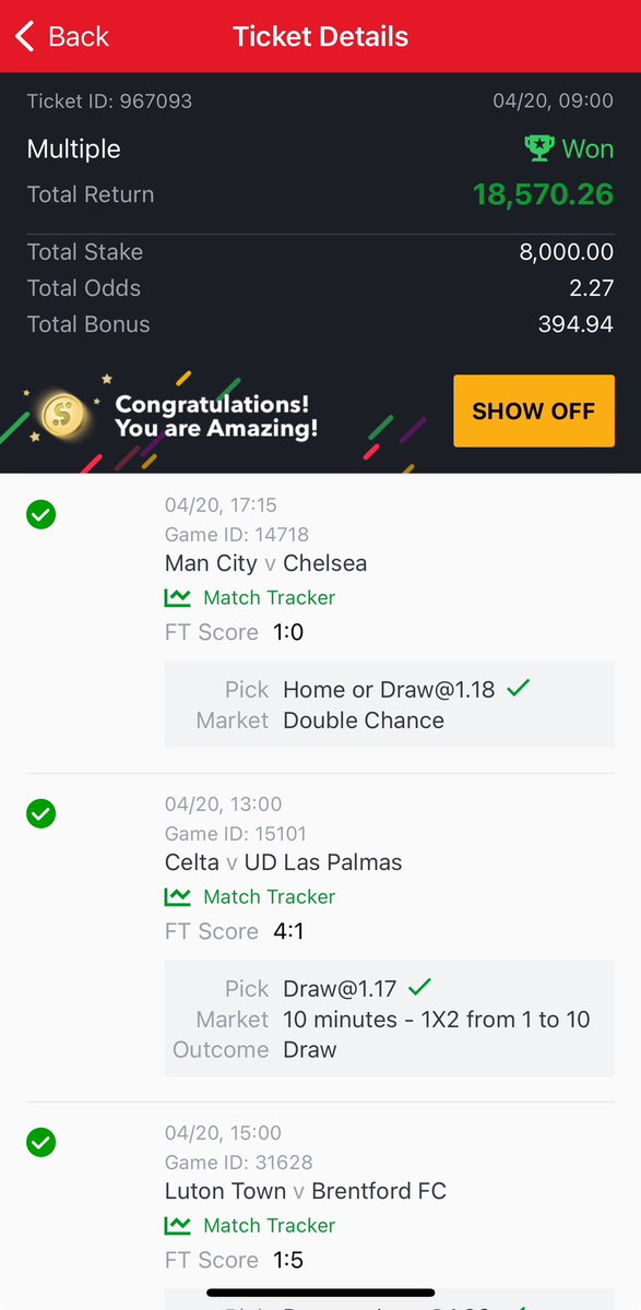 Day 4 boom 🎉🎉 G A M E 🏆 W O N 🎉 🏆🏆🏆🏆🏆 Join my VIP channel now 👉 t.me/SportjockV