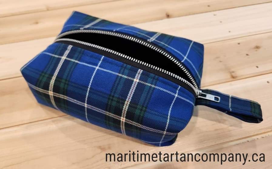 NOW AVAILABLE FOR ORDERING Shaving or Makeup travel bags $35 each and made in store. Choose your Tartan. Nova Scotia, Cape Breton, New Brunswick, Black Watch and more available maritimetartancompany.ca/product-page/s…