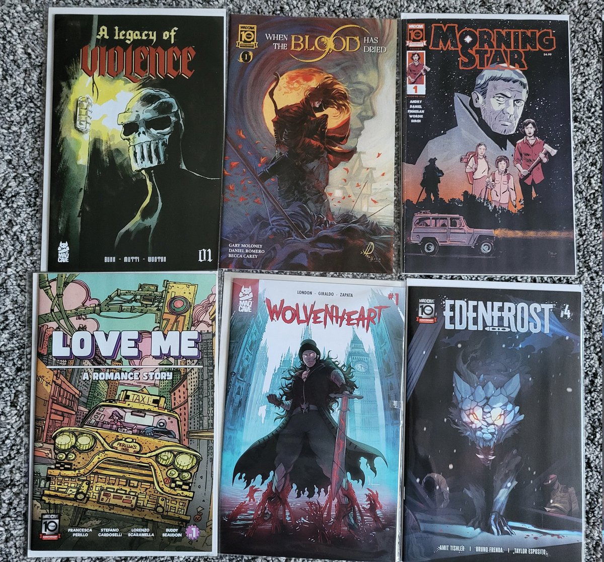 More @MadCaveStudios books for the collection. Need to get a list of their titles so I know what else I need to get for the issue 1s collection...my Mad 1s as I've called them