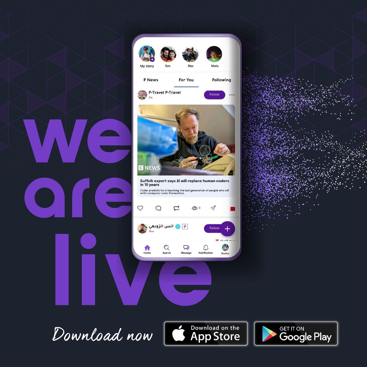 Chat, share content, and thrive within a specially designed dynamic community just for you. Join @Pangeanis now and explore the power of social interaction in a completely new way. App Store: apps.apple.com/us/app/pangean… Play Store: play.google.com/store/apps/det…