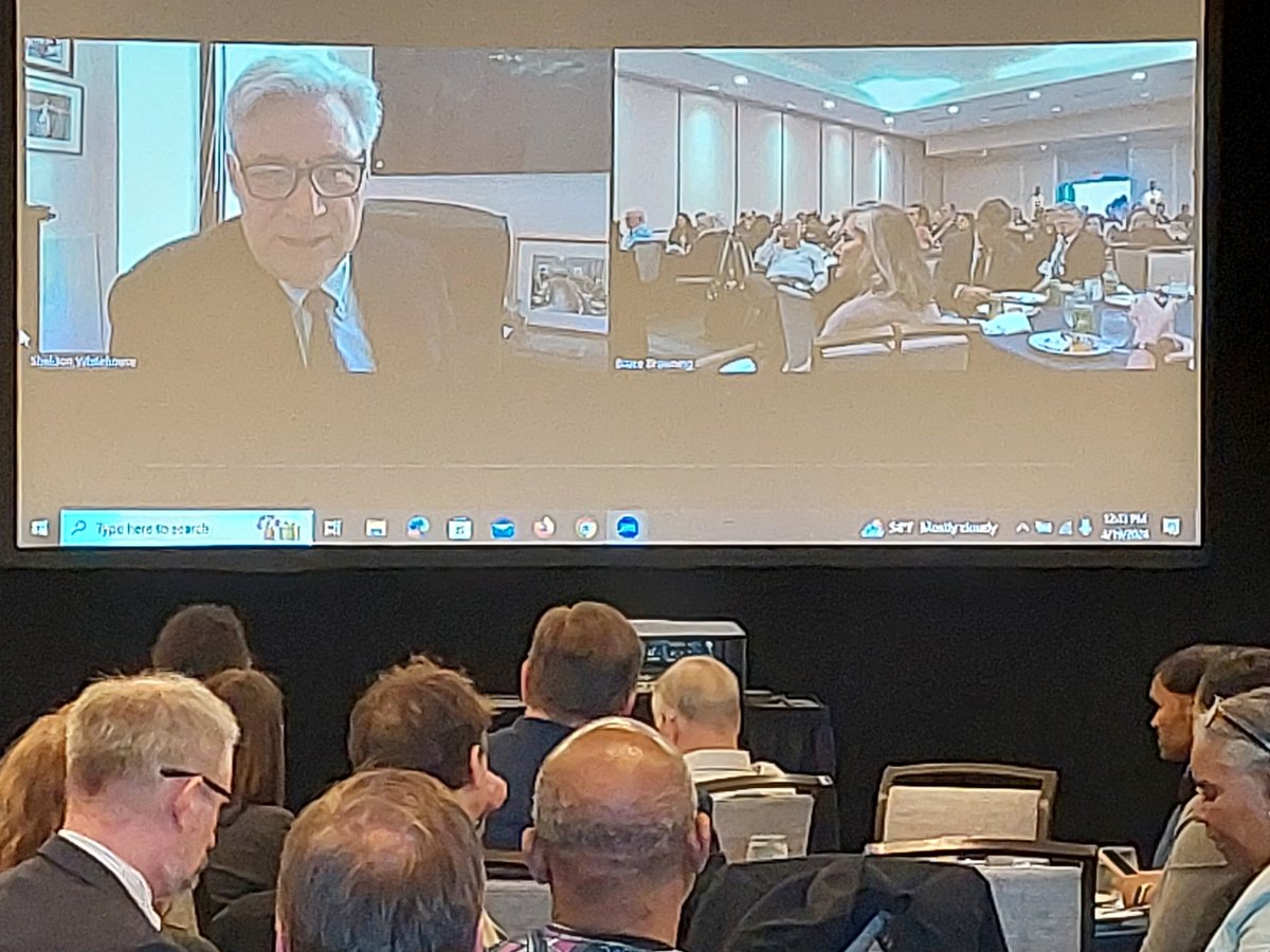 With the Senate staying in business yesterday, we were thrilled that our speaker, <a href="/SenWhitehouse/">Sheldon Whitehouse</a> <a href="/SheldonforRI/">Sheldon Whitehouse</a> meet with NEPSA attendees via zoom from DC.  A wonderful conversation and Q&amp;A for our 75th anniversary year.