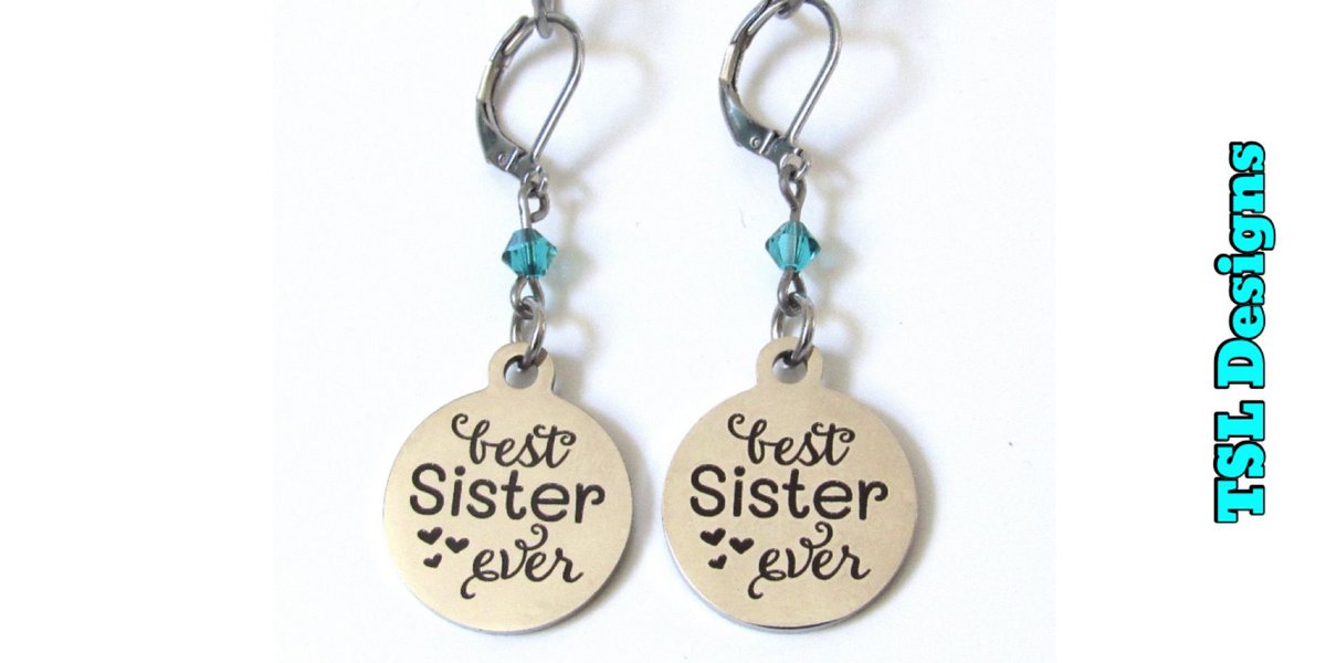 Best Sister Ever Laser Engraved Lever Back Dangle Earrings with Birthstone Bead
buff.ly/3OpW0rW
#earrings #handmade #jewelry #handcrafted #shopsmall #etsy #etsystore #etsyshop #etsyseller #etsyhandmade #etsyjewelry #sister