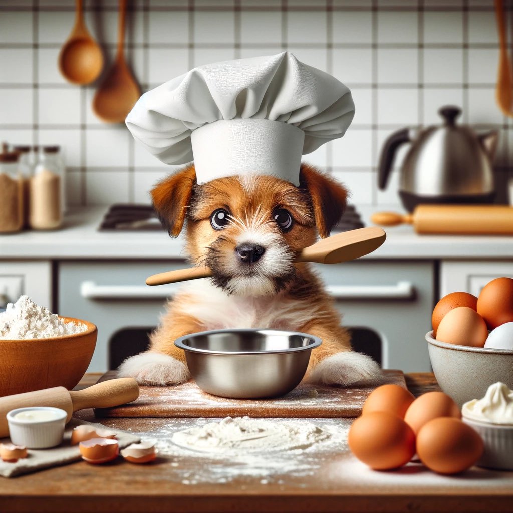 democracy_guard's tweet image. Just caught the new sous-chef trying to &apos;pawfect&apos; his signature dish – ended up with a &apos;ruff&apos; around the edges cake mix. Who knew whisking could be a fur-raising adventure? 😂 #BakingBlunders #PawsAndPans #ThisIsWhyWeCantHaveNiceThings