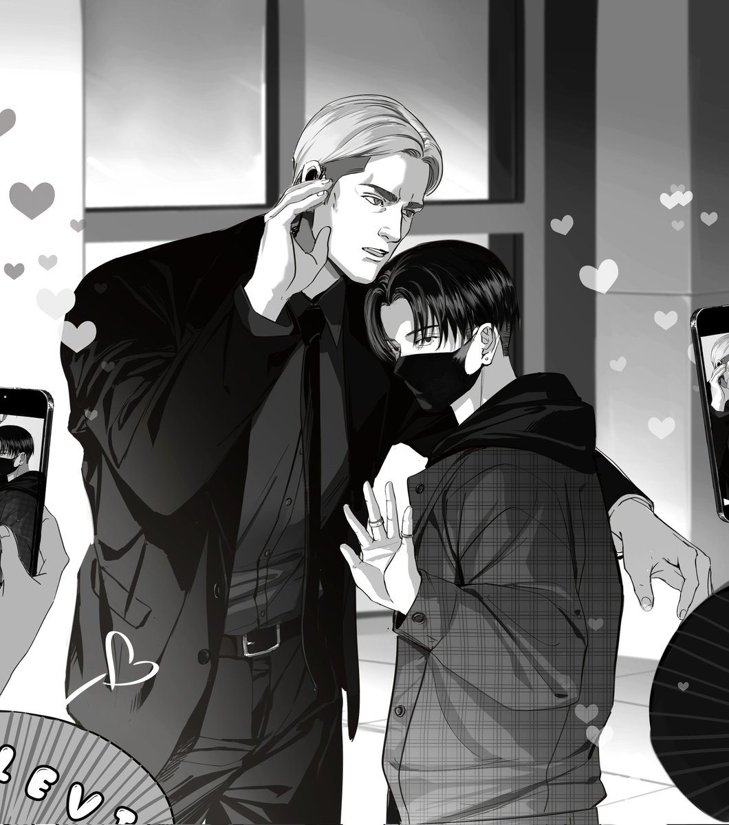 Bodyguard Erwin x famous actor Levi  😎✨
