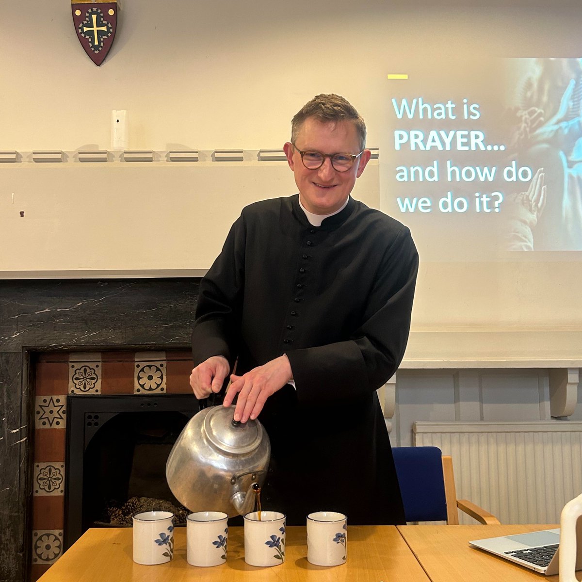 The one thing that unites ALL Anglicans, no matter what their theology or churchmanship, is the presence of an enormous bullet proof Church of England tin tea pot in every parish!! (Photo sneakily taken by a confirmation candidate this afternoon at today's catechesis class.)