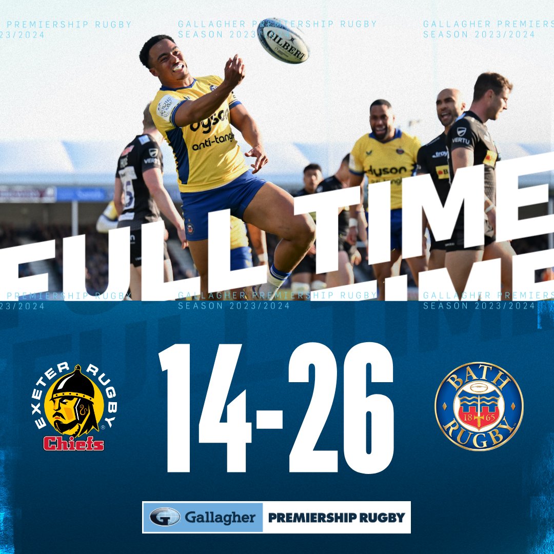 Wait over 👊 @BathRugby end their eight year wait for a win at Sandy Park with a bang against @ExeterChiefs 👏 #GallagherPrem | #EXEvBAT