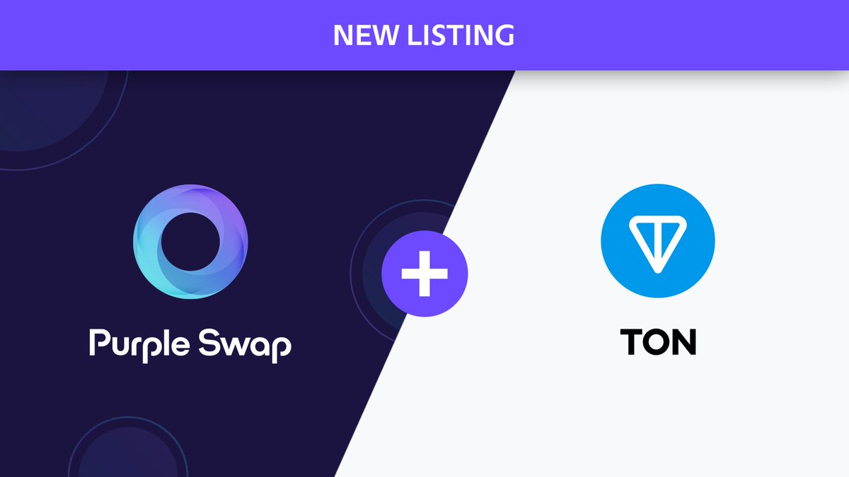 We've listed $TON Coin from @toncoin, the official cryptocurrency of the Telegram platform. The future of this crypto is already written in the stars! ✨ Start swapping $TON today on Purple Swap!