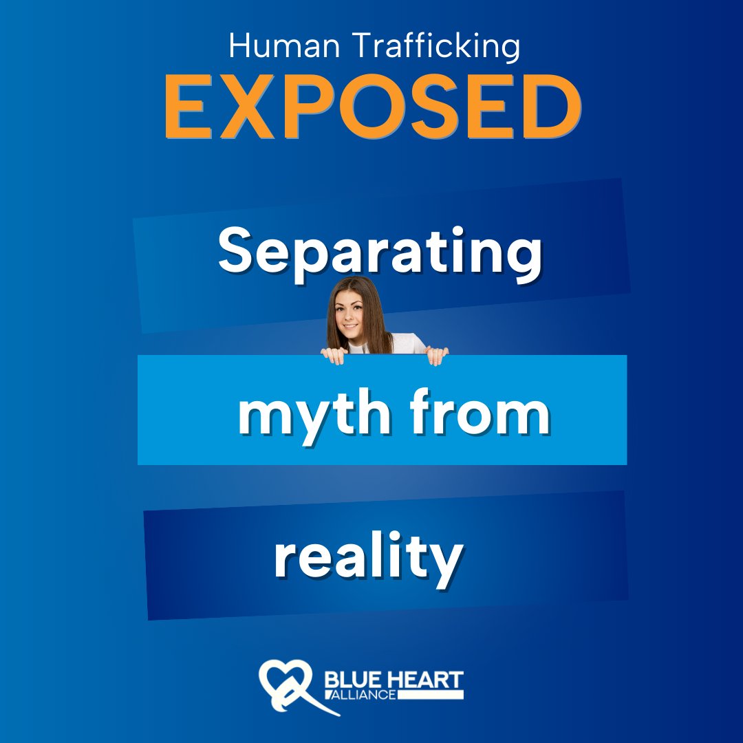 BlueHrtAlliance's tweet photo. Let's break the chains of misconception by shedding light on the truth about #humantrafficking. Together we can empower others to recognize the signs, understand the complexities, and advocate for survivors. Join us @BlueHeartAlliance in dispelling misconceptions. https://t.co/uAUYsJkN0u