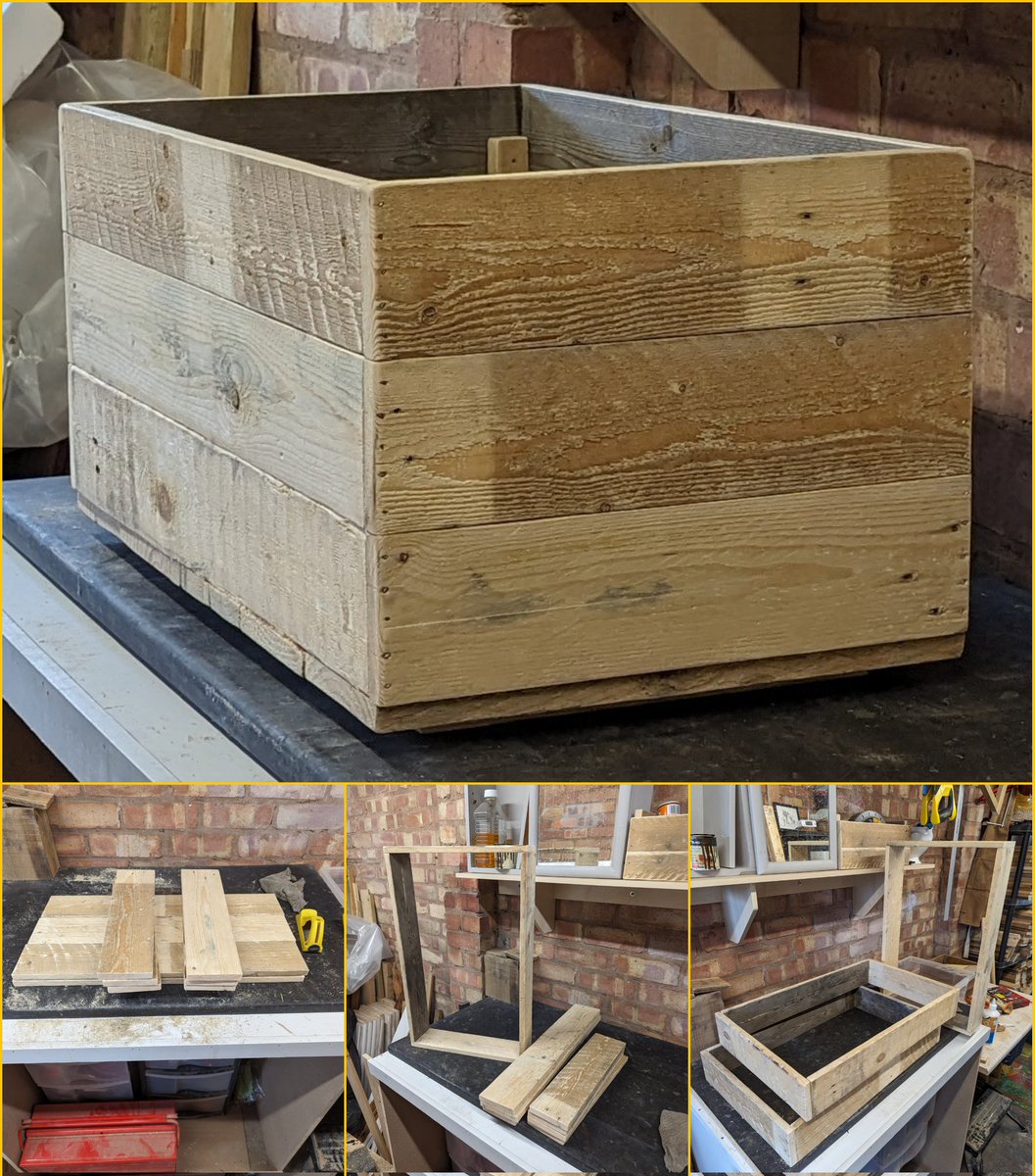 Progress on a planter. Also a prototype for a sitting room shite box/storage thing. 
#woodworking #handmade #handcrafted #wood
