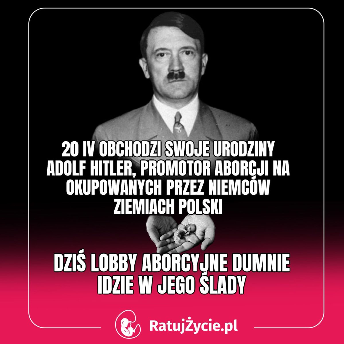 Precz z aborcją! Precz z dziedzictwem nazizmu!

#ratujzyciepl #ratujzycie #prolife #antyabo #aborcjatonazizm