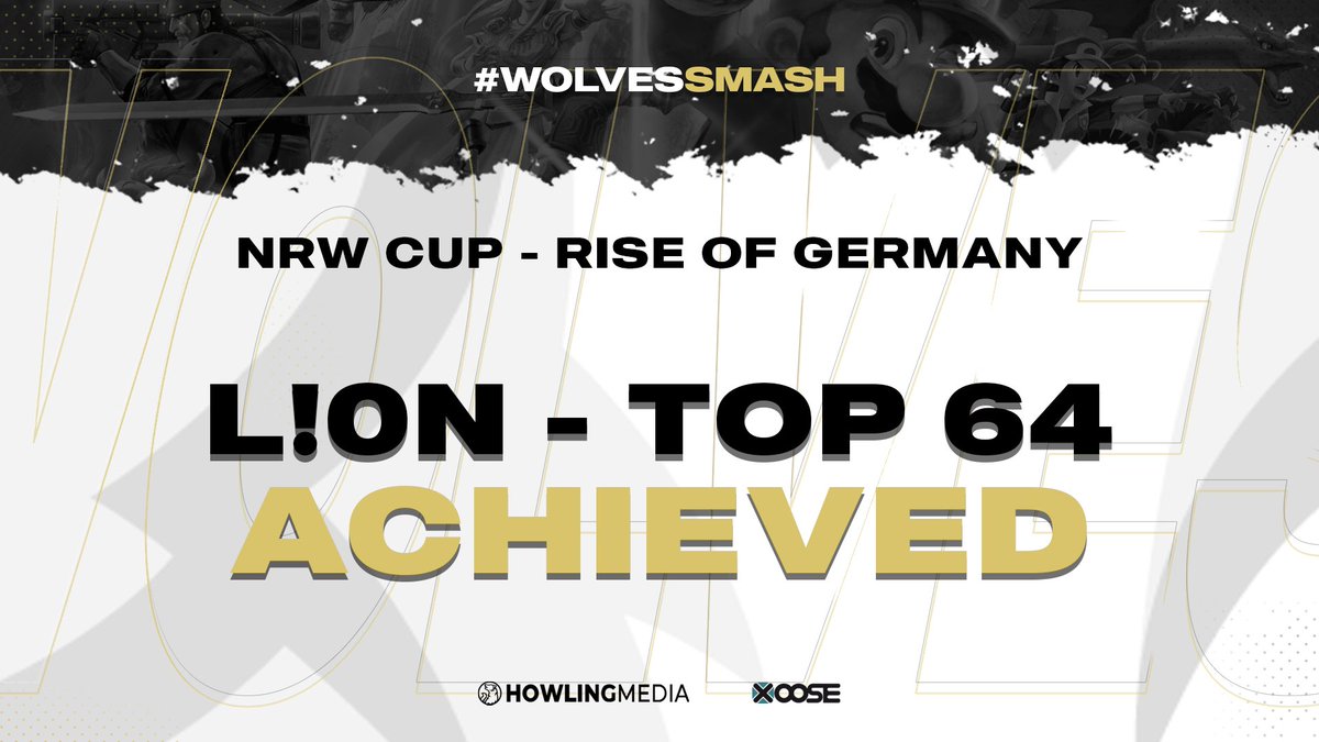 Our @WolvesSSB player @Homura_Li0n qualified for the Top 64 bracket tomorrow at 'NRW Cup - Rise of Germany'. GGs so far! #KeepHowling