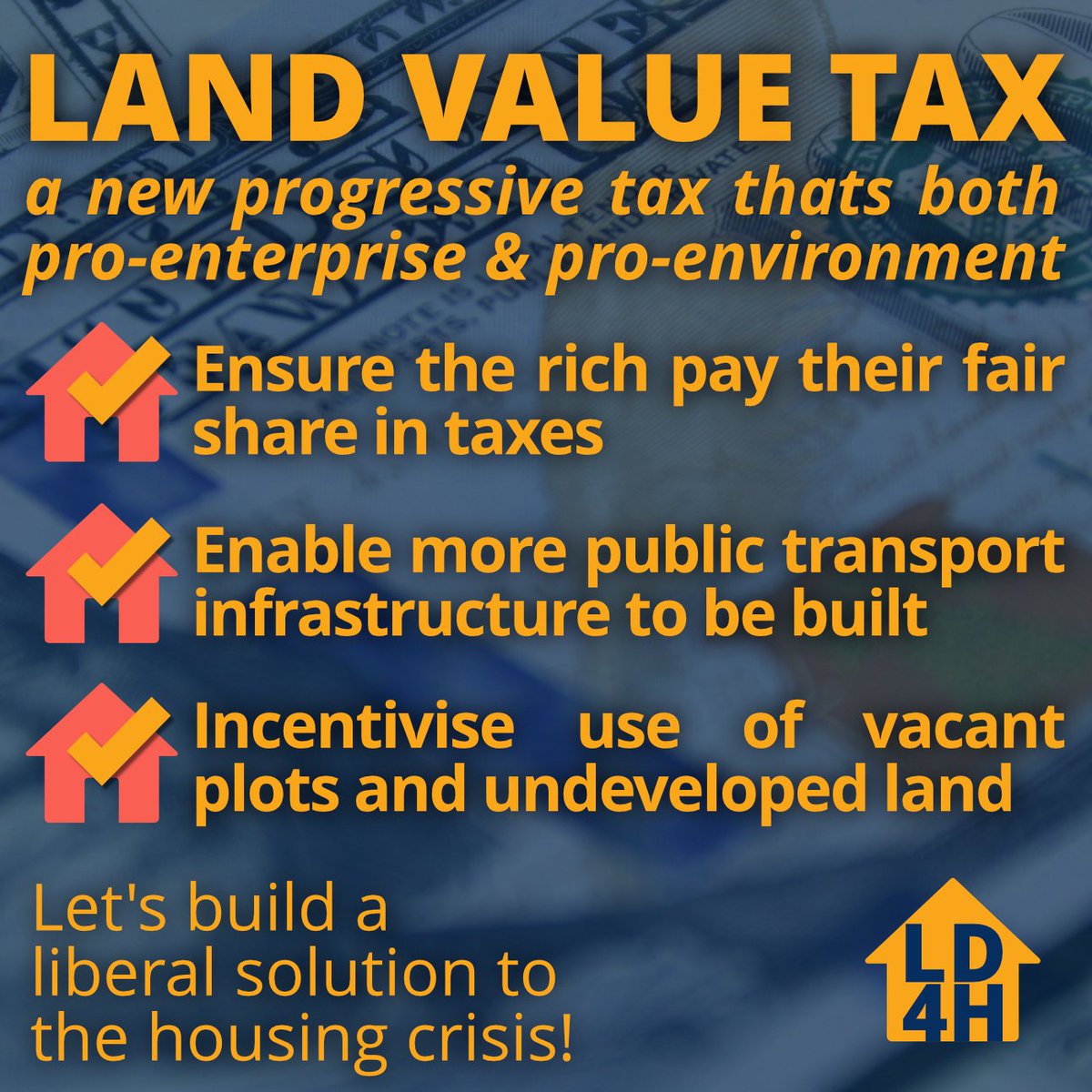 A land value tax is the progressive policy that we need to radically shake up the housing market. Find out more 👉 libhousing.com/better-propert…