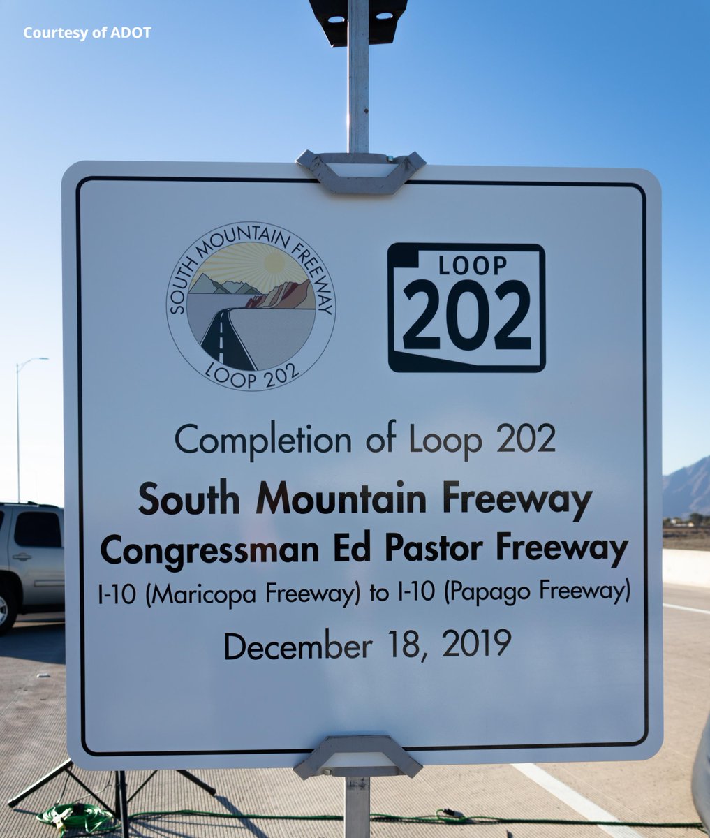 MAGregion's tweet photo. 2024 will mark the 5-year anniversary since the opening of Loop 202 (South Mountain Freeway). This project was made possible through partnership with ADOT and the Gila River Indian Communityand has uniquely connected the West and East valleys.
The Loop 202 was funded by #Prop400. https://t.co/s4cqLoL7pU