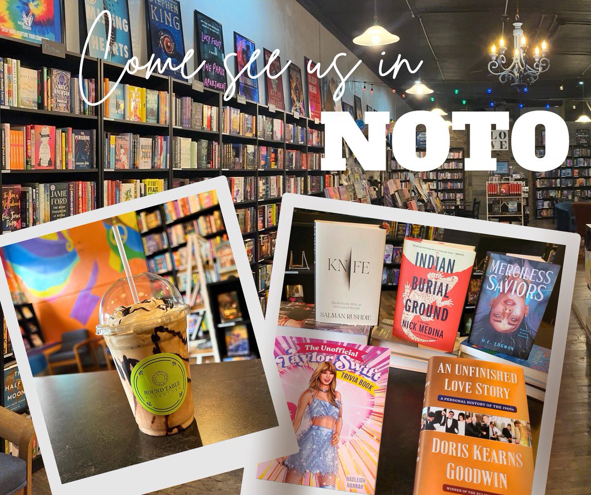 Drinks, books, gifts and more! It’s a great day to come to the bookstore! 

#bookstoresofinstagram #eatplayshopnoto #indiebookstore #explorenoto #roundtablenoto #bookstagram #shoplocal #bookstore
