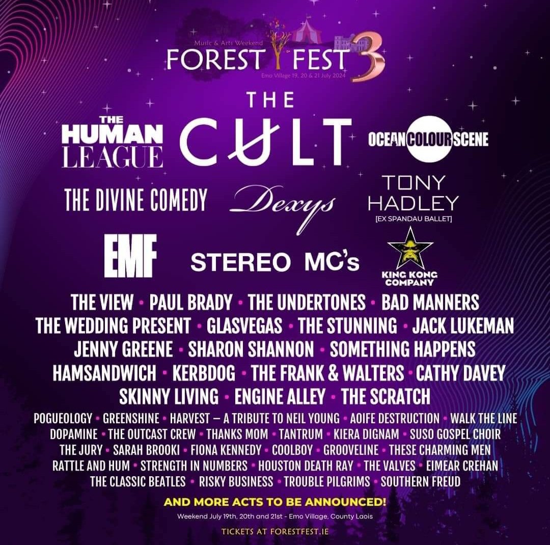 Forest 2024! O festival acontece em julho, na Irlanda.