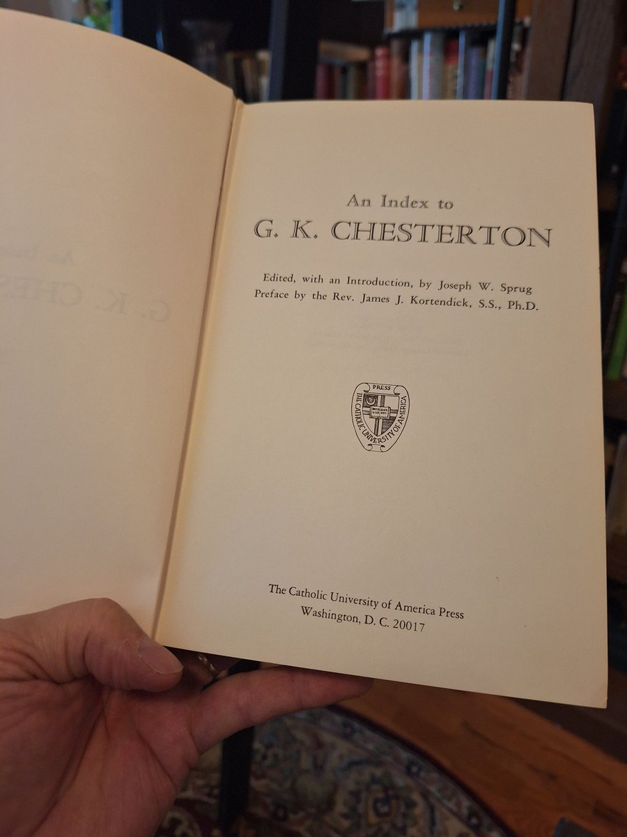 My secret weapon. Everything Chesterton said about anything in all his books.