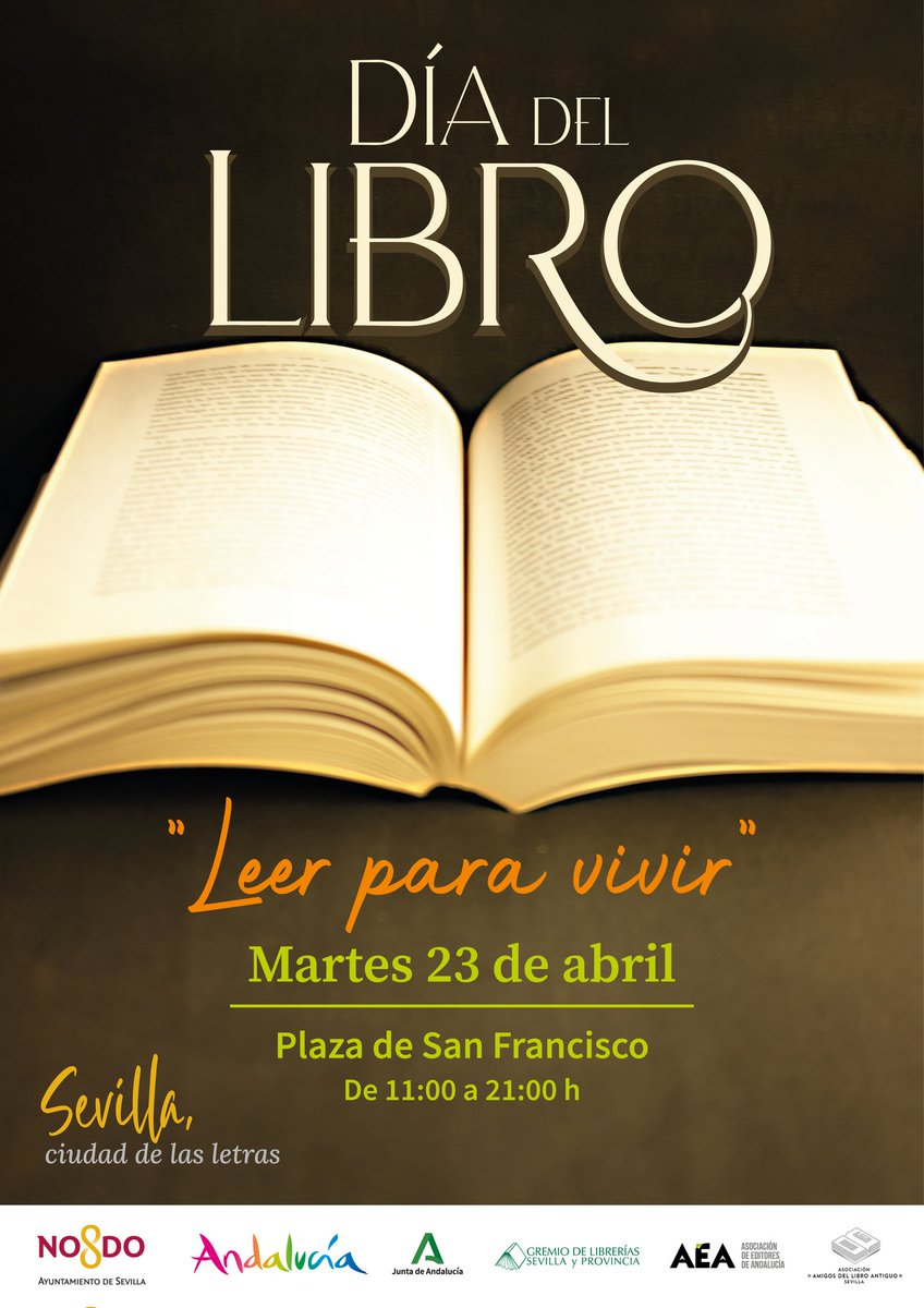 Este próximo martes 23 de abril, estaremos en la Plaza de San Francisco celebrando el Día del Libro, desde las 11:00 hasta las 21:00.

¡Os esperamos!