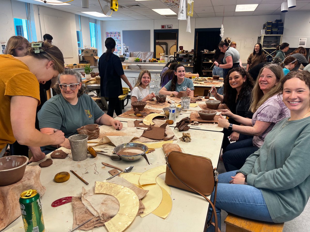 Thanks to the mud club for hosting a hugely successful pottery palooza event. The community members seemed to really enjoy themselves and had fun while making their bowls. Thanks to Ms. Rose and Ms. Pfenninger for their time and creativity.