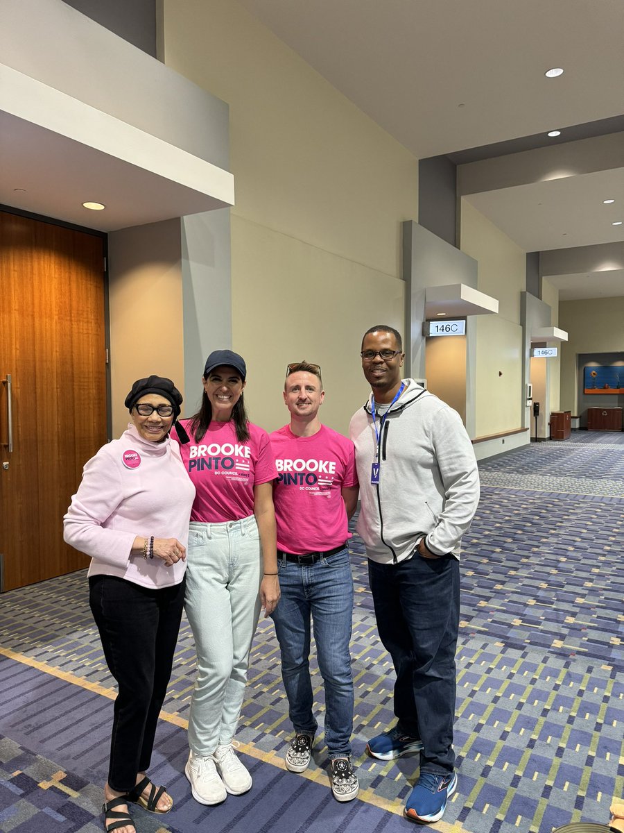 Great turnout so far at the <a href="/DCDemocrats/">DC Dems</a> Delegate Election. We’ve see <a href="/ChmnMendelson/">Phil Mendelson</a> <a href="/RobertWhite_DC/">Robert White</a> <a href="/AnitaBondsDC/">Anita Bonds</a> and <a href="/CMBrookePinto/">Councilmember Brooke Pinto</a> so far. You can still vote from 4-8pm at the DC Convention Center to pick our Delegates from the <a href="/DNC/">Democratic Party</a> National Convention in August!