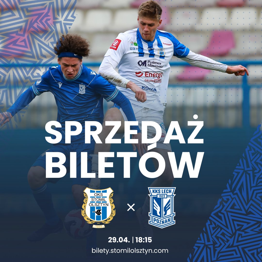 Wystartowała sprzedaż biletów na spotkanie z Lechem II Poznań! ⤵️ 🎟️ bilety.stomilolsztyn.com | ℹ️ bit.ly/44bYqku - - - 🤝 ꜱᴘᴏɴꜱᴏʀᴇᴍ ᴍᴇᴄᴢᴜ ᴢ ʟᴇᴄʜᴇᴍ ɪɪ ᴊᴇꜱᴛ ᴘʀᴏɴᴀᴅ