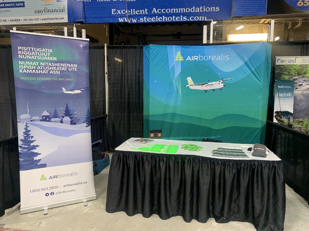 AirBorealis's tweet photo. We are at the Newfoundland and Labrador Outfitters Outdoor Show in Gander this weekend!  We are excited to showcase our partnership with top lodges, offering unparalleled outfitting experiences amidst breathtaking landscapes in Newfoundland and Labrador. Visit our booth to discover the ultimate adventure destinations and seamless travel experiences we offer!