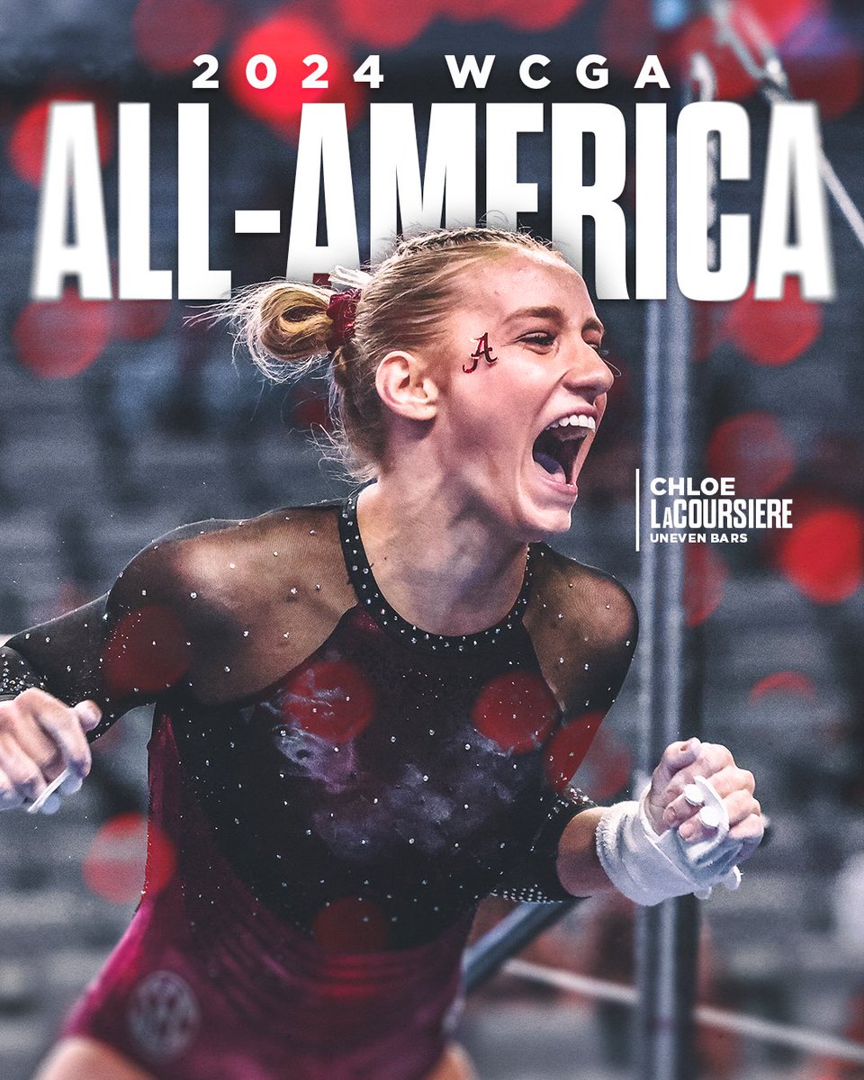 𝐀𝐥𝐥-𝐀𝐦𝐞𝐫𝐢𝐜𝐚𝐧

Chloe LaCoursiere picked up second-team All-America honors after securing her eighth score of a 9.9+ of the season on the uneven bars

Just the beginning 🫶🏽 Proud of you, Chlo!

#FTF | #RollTide