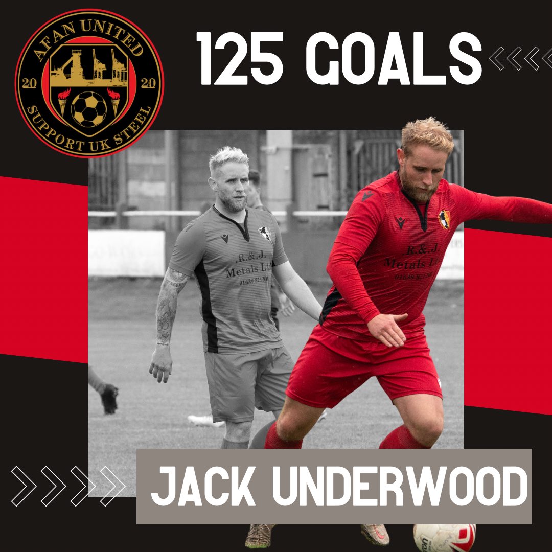 Our incredible striker @underwoodd19 scores his 125th goal in an Afan shirt this afternoon, what a signing ❤️⚽️ Many more to follow 🙌🏼🫶🏼