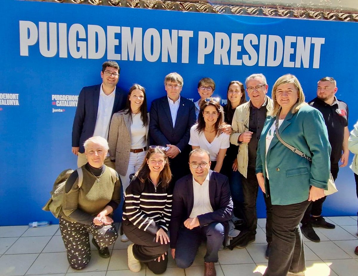 El món municipal amb el president @KRLS. Una delegació de @JuntsxCatVila amb @juntsaltpenedes hem anat a Els Banys i Palaldà. #PuigdemontPresident #ATotes